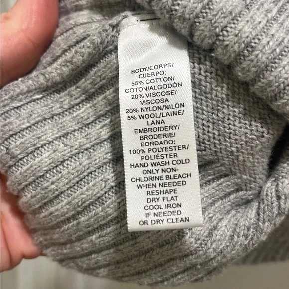 Loft Embroidered Floral Bird PEACOCKS Art deco Sweater Wool Blend L bell sleeves - Picture 6 of 11